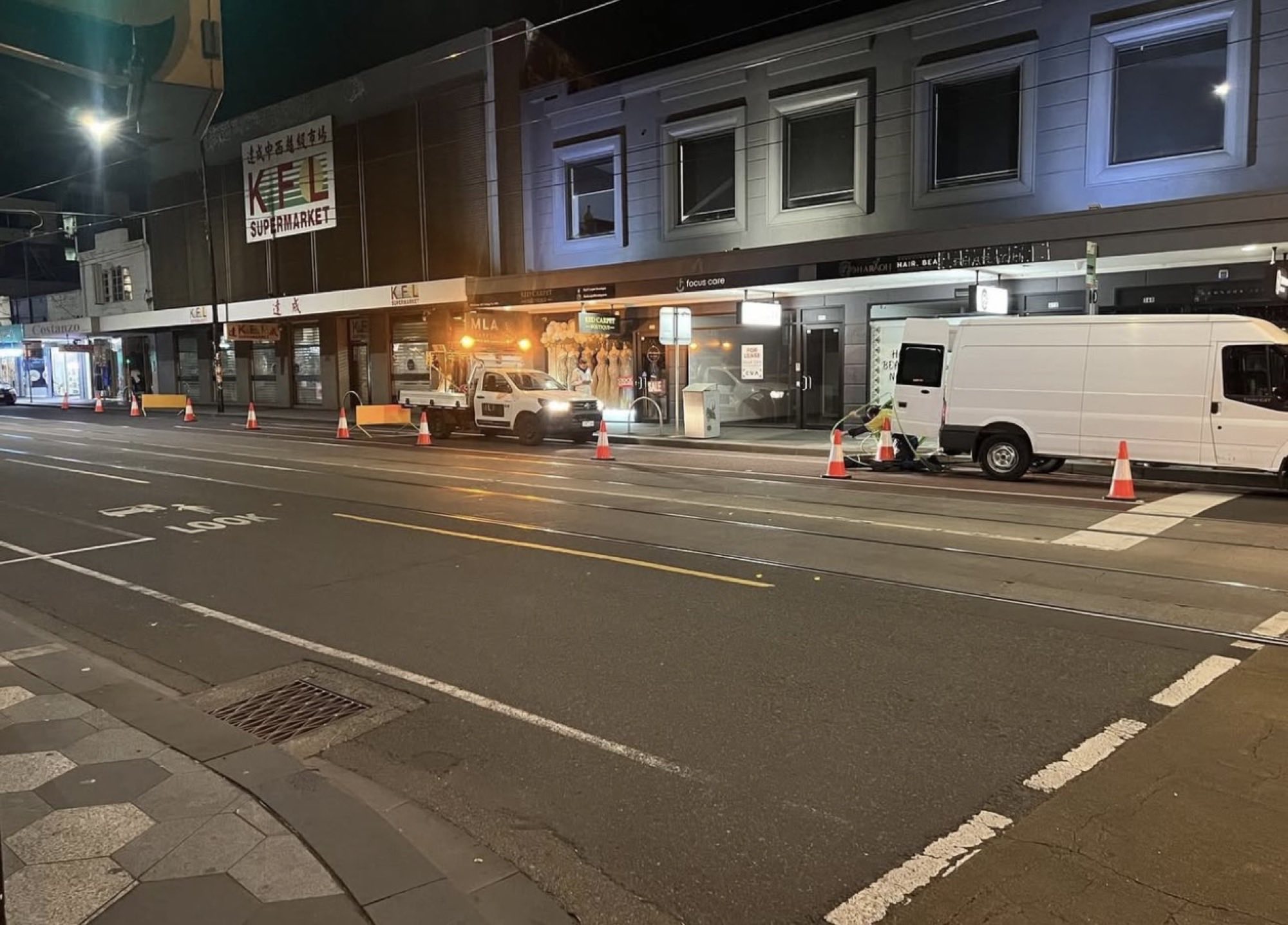 MLA Traffic ute responding at night on a Melbourne street
