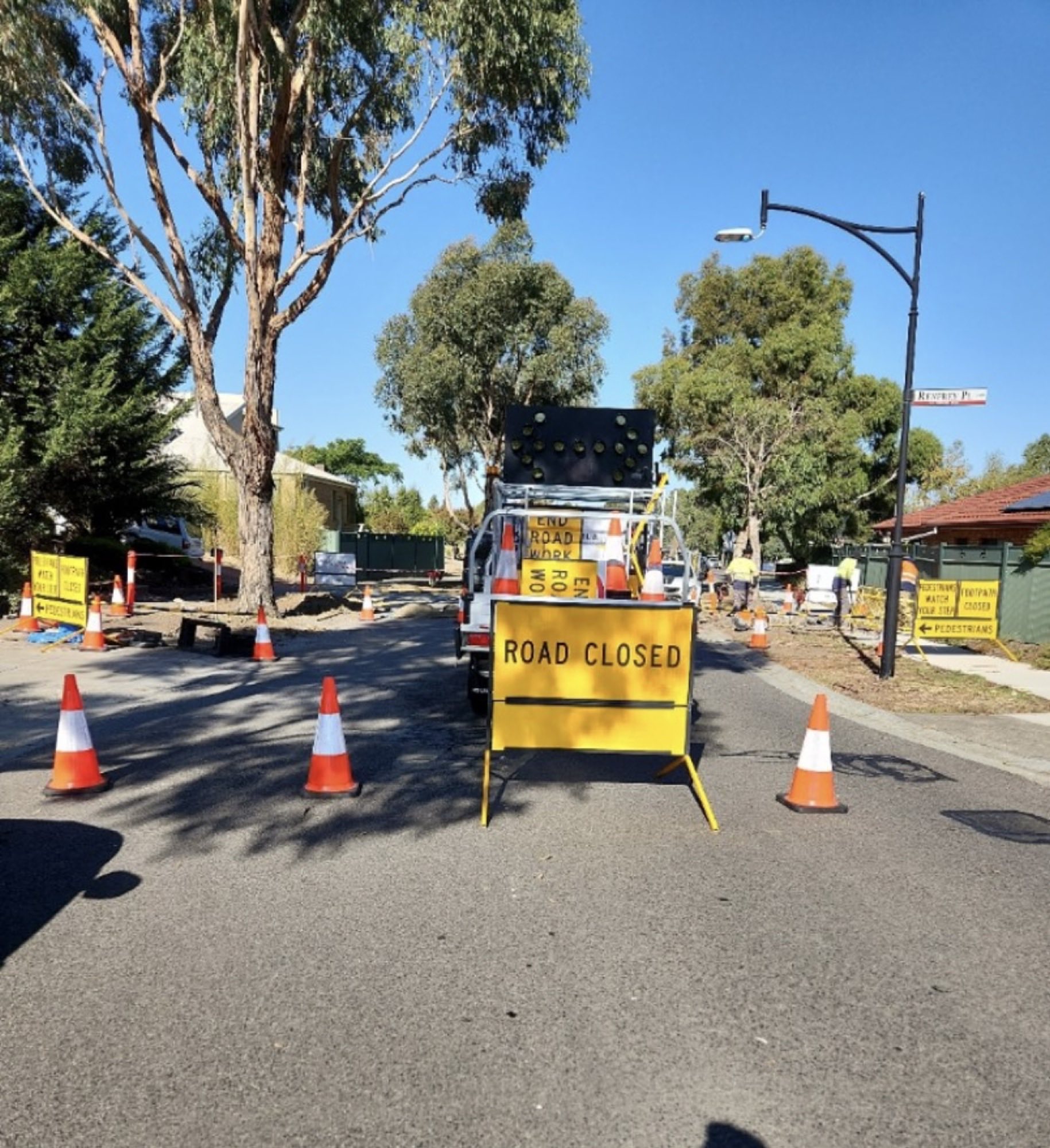 MLA Traffic road closure setup demonstrating proper compliance